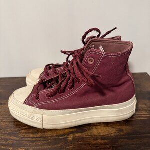 Converse Chuck Taylor All Star Hi High Top Cherry Vision Wine Burgundy